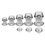 Crystal -  Clear Hollow Butt Plug - 5 Sizes