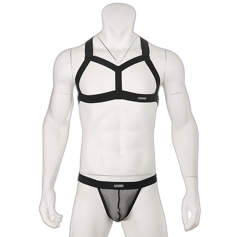 Chest Harness + Mesh Jockstrap Erotic Clubwear