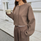 Women's Solid-color Long-sleeve Jacket