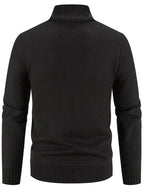 Men's Plus Size Quilted Knit Bomber Jacket with Stand Collar