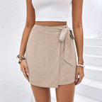 Women's Minimalist Fashion Casual Asymmetrical Short Skirt