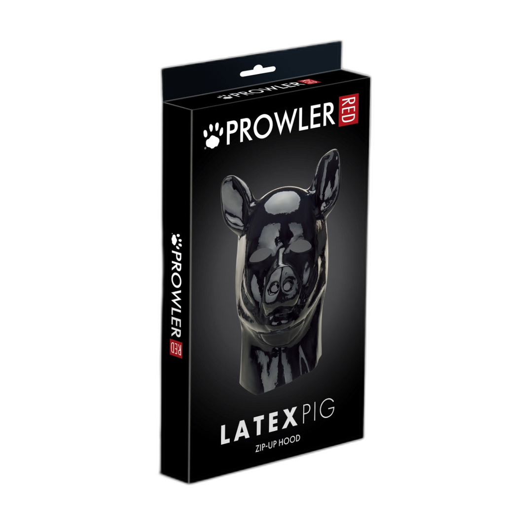 Prowler RED Latex Pig Hood Black