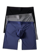 2 Pack Men's Ice Silk Anti-Chafing Quick-Dry Seamless Midway Briefs