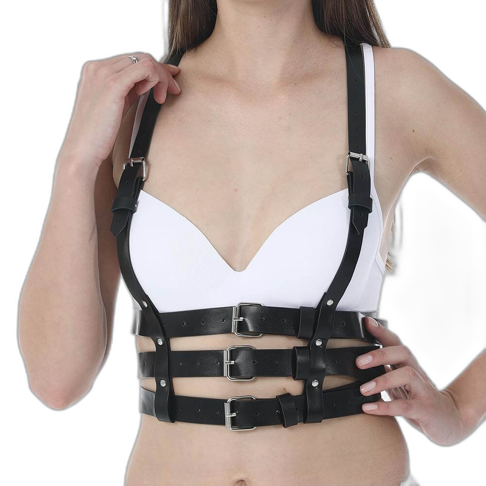 Leather Chest Harness – Adjustable Fetish Restraint