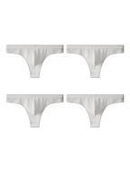 4-Pack Men's Seamless Solid Color Stretch Fit Ice Silk Thong