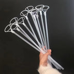 EFAY Large Balloon Sticks with Big Cups – 35 Sets, 17" Tall, for 10–30" Balloons