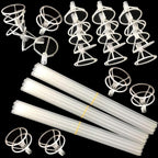 EFAY Large Balloon Sticks with Big Cups – 35 Sets, 17" Tall, for 10–30" Balloons