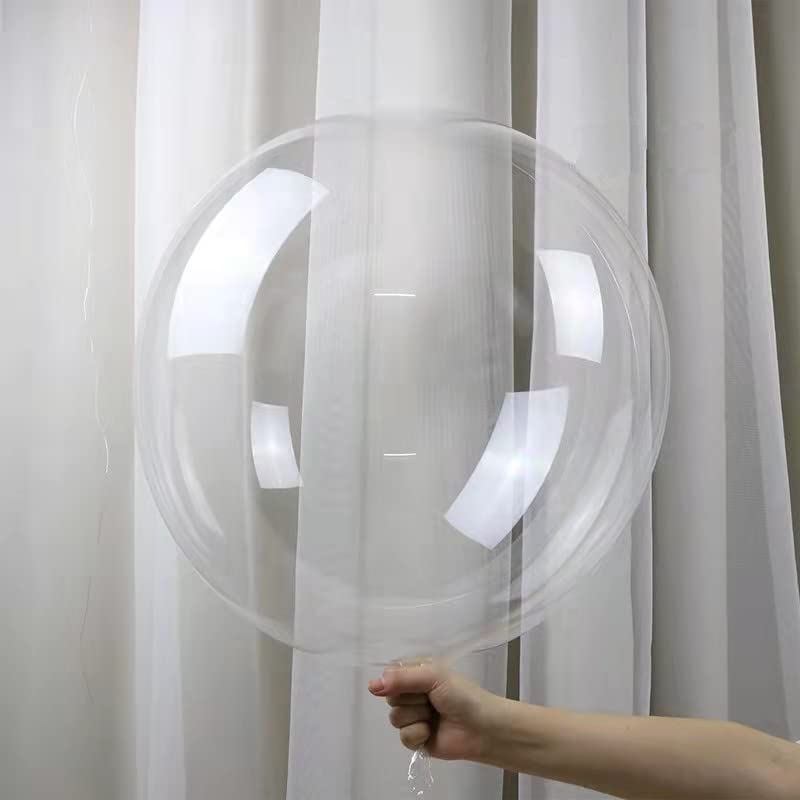EFAY Bobo Balloons – 25-Pack Pre-Stretched Clear Balloons for DIY Bubble Balloon Decor (Up to 24" After Inflation)