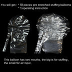 EFAY Large Clear Balloons for Stuffing - 10 Pack, Extra Wide Mouth Bubble Balloons