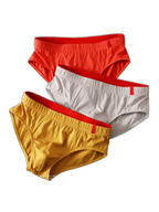 4 Pack Men's Solid Color Cotton Low-Rise Seamless Comfort Briefs