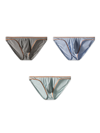 3 Pack Men's Ultra-Soft Stretch Fabric Ice Silk Briefs