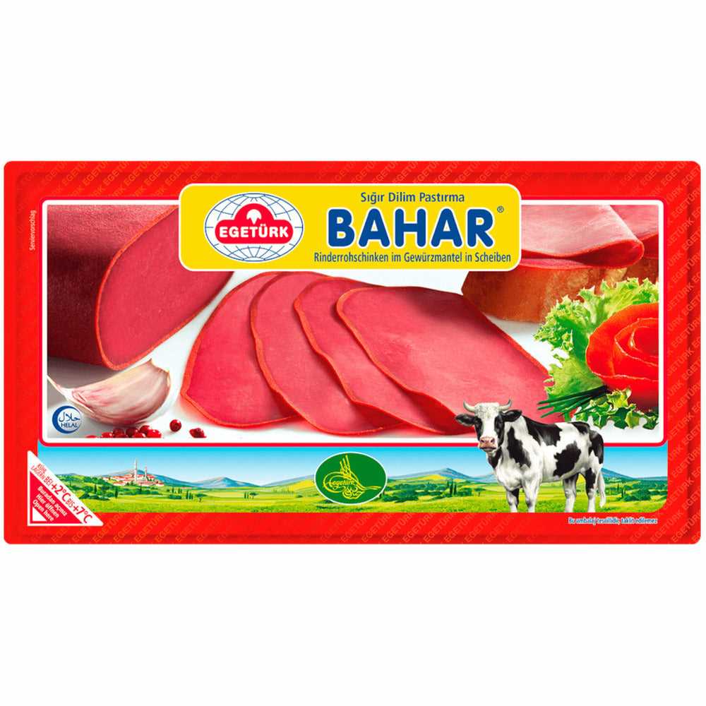 Egeturk Bahar Sliced Pastrami - Turkish Beef Bacon (Dilimli Pastırma) 100 gr