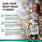 USDA Organic Lymphatic Drainage Supplement - Echinacea | Elderberry | Dandelion | Rosehip | Cleavers | Calendula | Burdock - Made in USA - Lymph System Drops - Immune Support, Cleanse & Detox, 2 fl oz