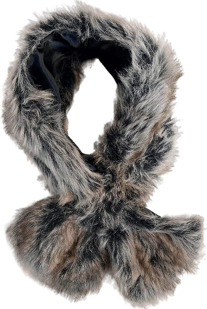 Sock Stack Elegant Faux Fur Winter Scarf Wrap Collar Shawl For Women Paris Style Neck
