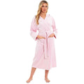 Daisy Dreamer Women's Hooded Velour Bathrobe Ultra Soft Luxurious Pink And Grey Cosy Super Soft Hotel-Style Robe
