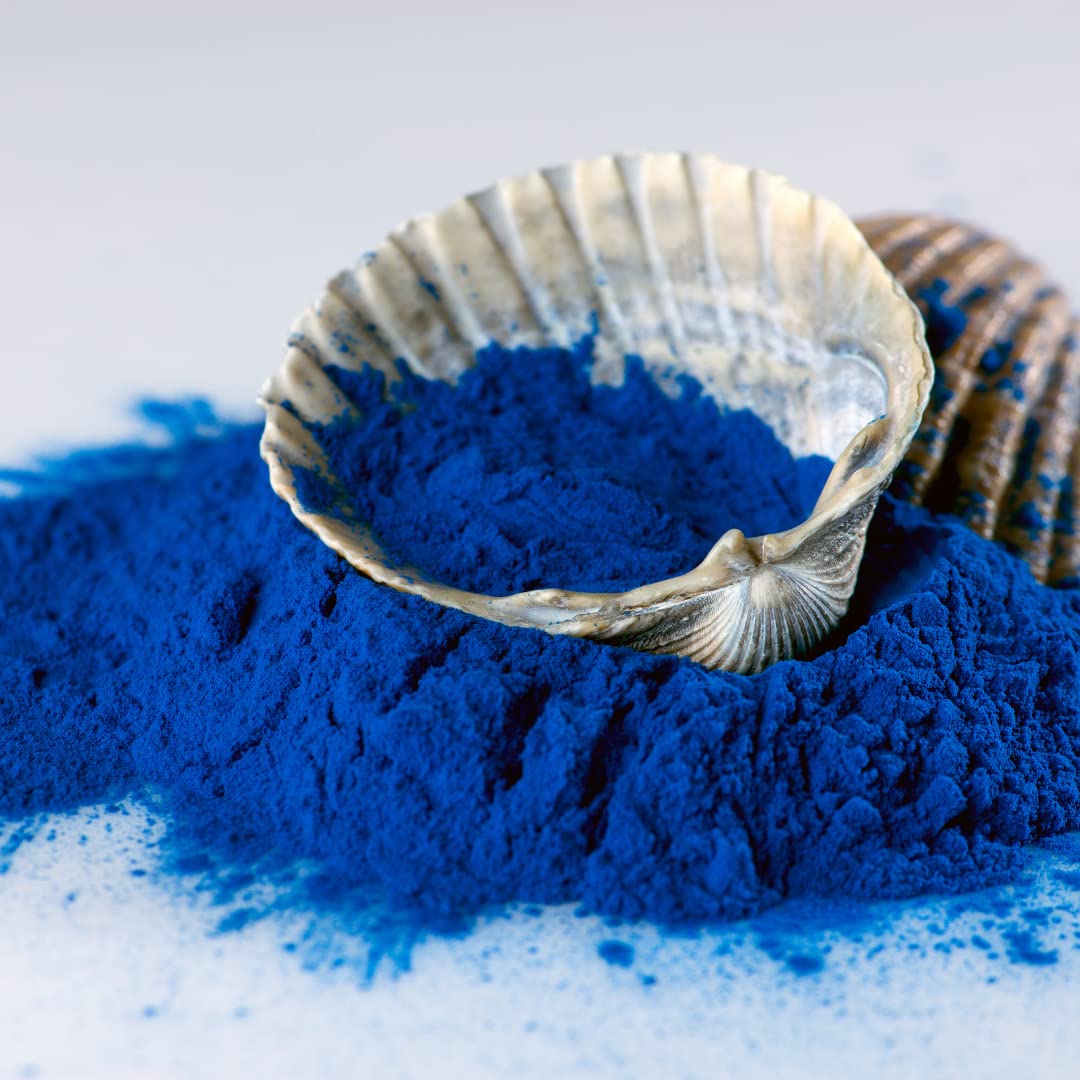 Ellie's Best Bio-Blaue Spirulina-Pulver (Phycocyanin-Extrakt) - 60 Portionen - Geruchlos - Vegan, gentechnikfrei, glutenfrei, milchfrei - Bio-Lebensmittelfarbe - für Smoothies & Proteinshakes usw.