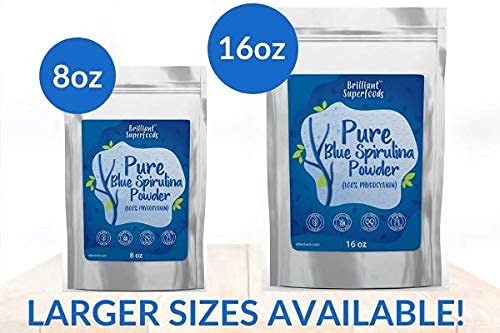 Ellie's Best Bio-Blaue Spirulina-Pulver (Phycocyanin-Extrakt) - 60 Portionen - Geruchlos - Vegan, gentechnikfrei, glutenfrei, milchfrei - Bio-Lebensmittelfarbe - für Smoothies & Proteinshakes usw.