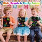 Elover Rainbow Scratch Art Notebooks – 24-Pack Valentines Day Kids Party Favors