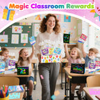 Elover Rainbow Scratch Art Notebooks – 24-Pack Valentines Day Kids Party Favors