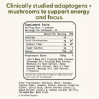 Energy Mushroom Gummies – Organic Lion’s Mane & Cordyceps, Rhodiola, L-Theanine | Vegan & Sugar-Free (60 Gummies)