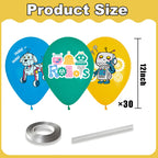 Enimapod 30pc Robot Balloon Set – 12in Latex Balloons for Robot Birthday Parties