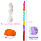 EnriQ 30-Inch Unbreakable Pinata Stick Kit with Blindfold & Rope – Rainbow Party Fun