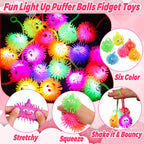 Envotek 24-Pack Valentines LED Puffer Balls with Cards – Classroom Glow Toys & Party Favors