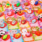 Envotek 28-Pack Valentines Day Cards & Kawaii Mochi Squishies — Classroom Gifts & Party Favors