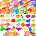 Envotek 28-Pack Valentines Day Gifts for Kids — Kawaii Mochi Squishies, Cards & Classroom Party Favors