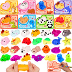 Envotek 28-Pack Valentines Day Gifts for Kids — Kawaii Mochi Squishies, Cards & Classroom Party Favors