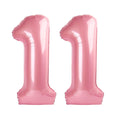 Enyeopd 11 Balloon Numbers - Pink 40-Inch Large Balloons for First Birthday & Celebrations