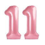 Enyeopd 11 Balloon Numbers - Pink 40-Inch Large Balloons for First Birthday & Celebrations