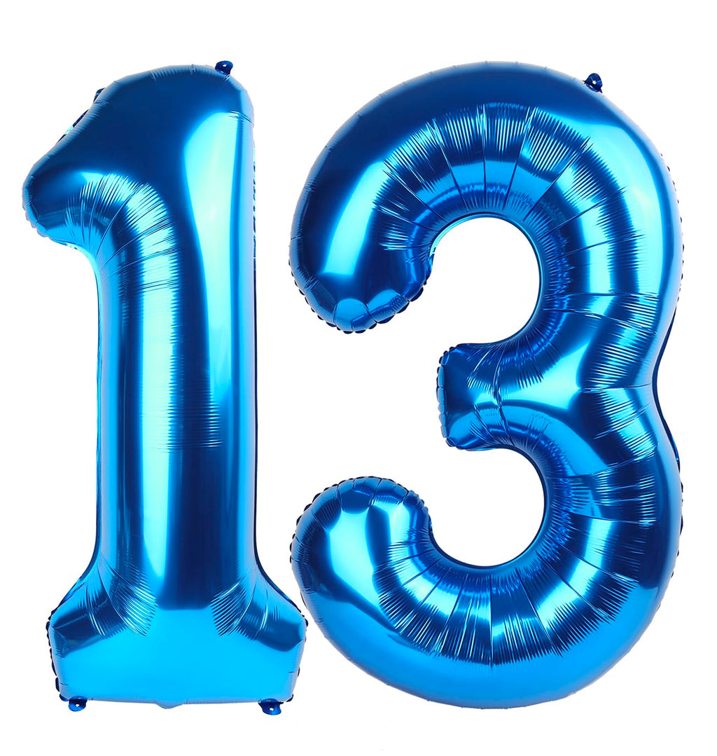 Enyeopd 13 Balloon Number – 40 Inch Dark Blue Balloons for Birthdays, Weddings & Milestones