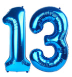 Enyeopd 13 Balloon Number – 40 Inch Dark Blue Balloons for Birthdays, Weddings & Milestones