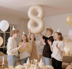 Enyeopd 8th Balloon 40 Inch Cream – Number Balloons for Birthdays, Weddings & Milestones
