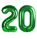 Enyeopd 20 Number Balloons - Dark Green 40-Inch Birthday & Event Decor