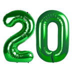 Enyeopd 20 Number Balloons - Dark Green 40-Inch Birthday & Event Decor