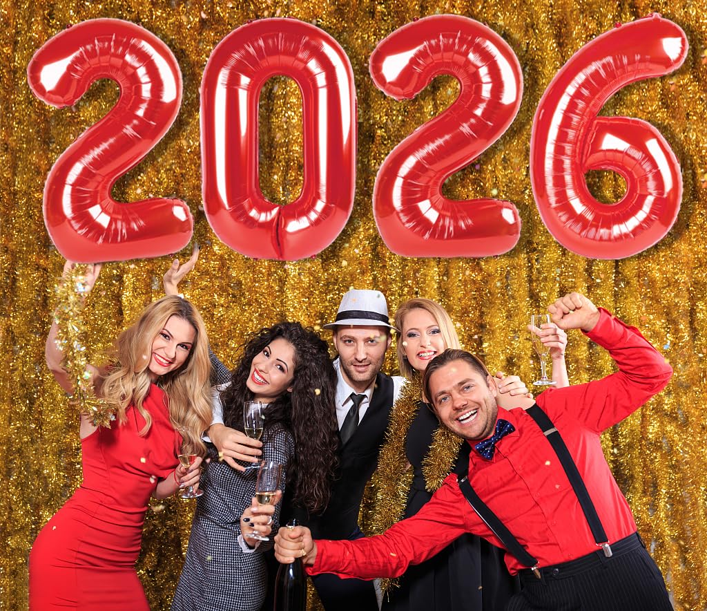 Enyeopd 2026 Balloon Number Balloons – 40-Inch Party Decor for New Year & Milestones