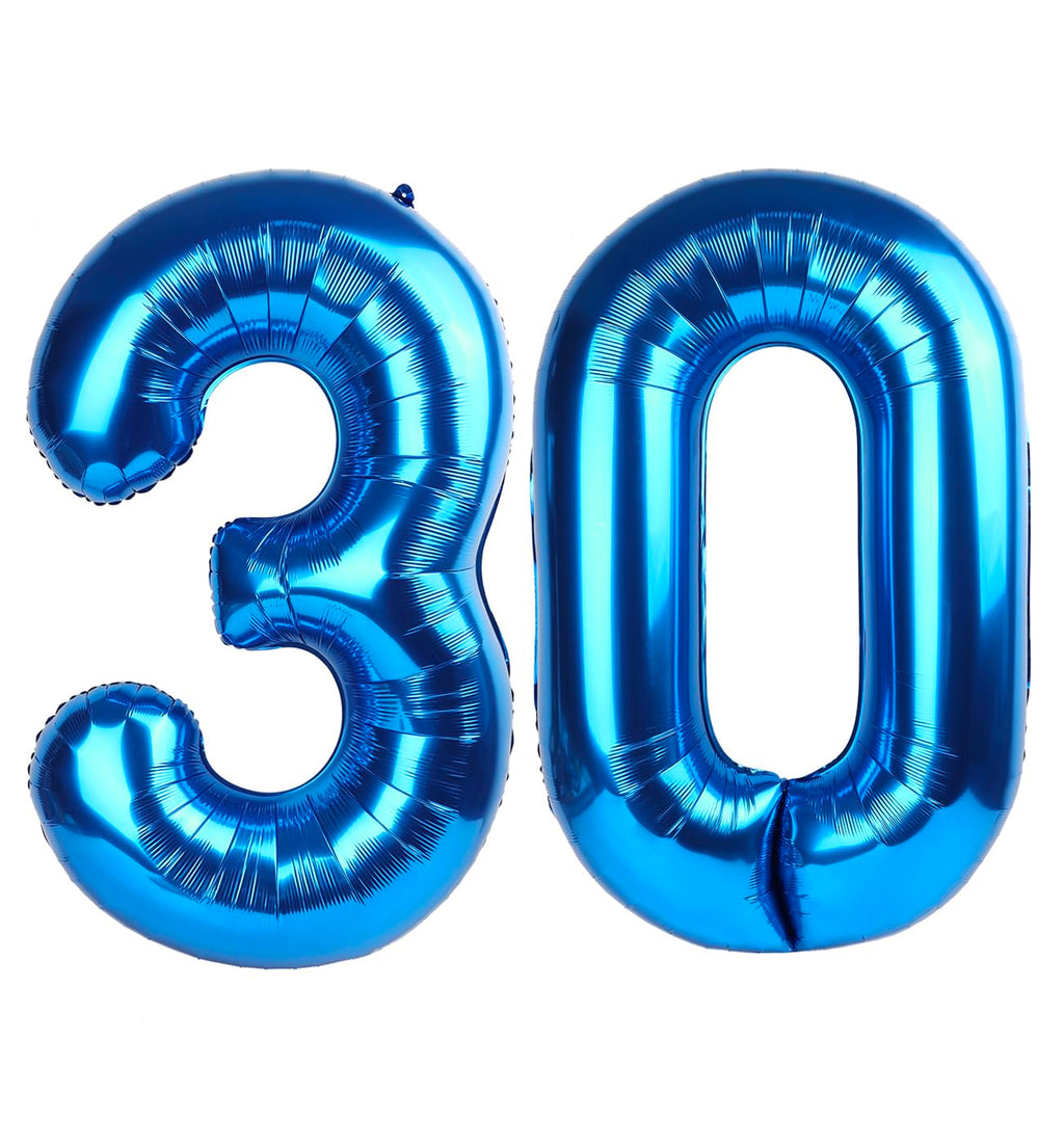 Enyeopd 30th Birthday Balloons | Dark Blue Number 30 for Milestones & Celebrations