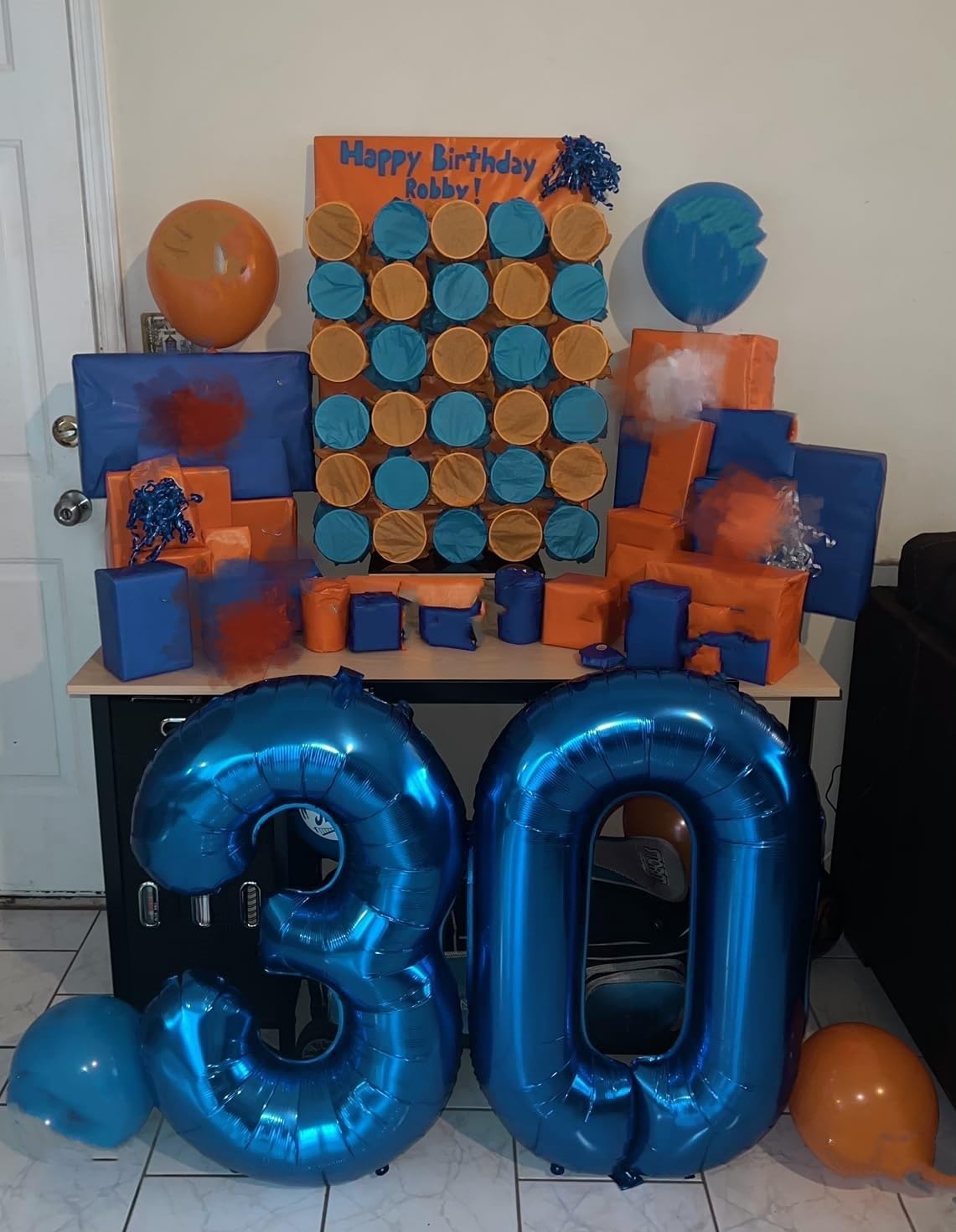 Enyeopd 30th Birthday Balloons | Dark Blue Number 30 for Milestones & Celebrations