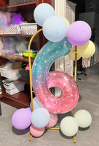 Enyeopd Number Balloons – 40-Inch Birthday Numbers (9, 19, 29) in Blue & Pink