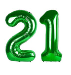 Enyeopd 40 Inch Number Balloons - Dark Green Birthday Decor for Men & Women | Photo Prop & Party Decor
