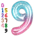 Enyeopd Number Balloons – 40-Inch Birthday Numbers (9, 19, 29) in Blue & Pink