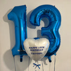 Enyeopd 13 Balloon Number – 40 Inch Dark Blue Balloons for Birthdays, Weddings & Milestones