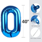 Enyeopd 40-Inch Number Balloons, Dark Blue – 3, 13, 23, 30 for Birthdays & Parties