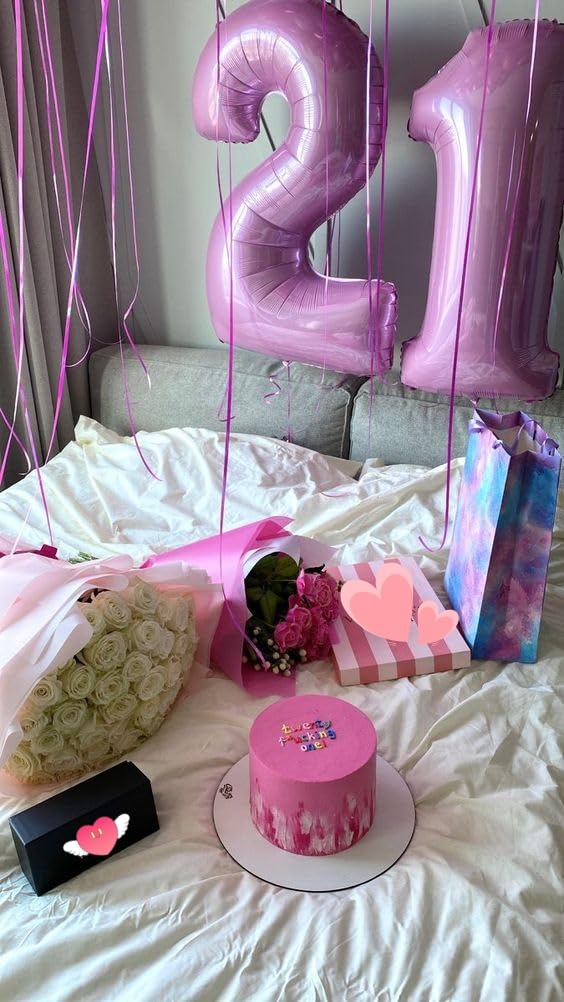 Enyeopd Number 25 Balloons – Pearl Pink 40-Inch, 2-Pack for Birthdays & Big Events