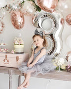 Enyeopd Big 23 Balloons – 40-Inch Silver Number Balloons for Parties & Celebrations