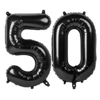 Enyeopd 50 Inch Black Number Balloons – Big 40in Numeric Balloons for 50th Birthday, Weddings & Celebrations