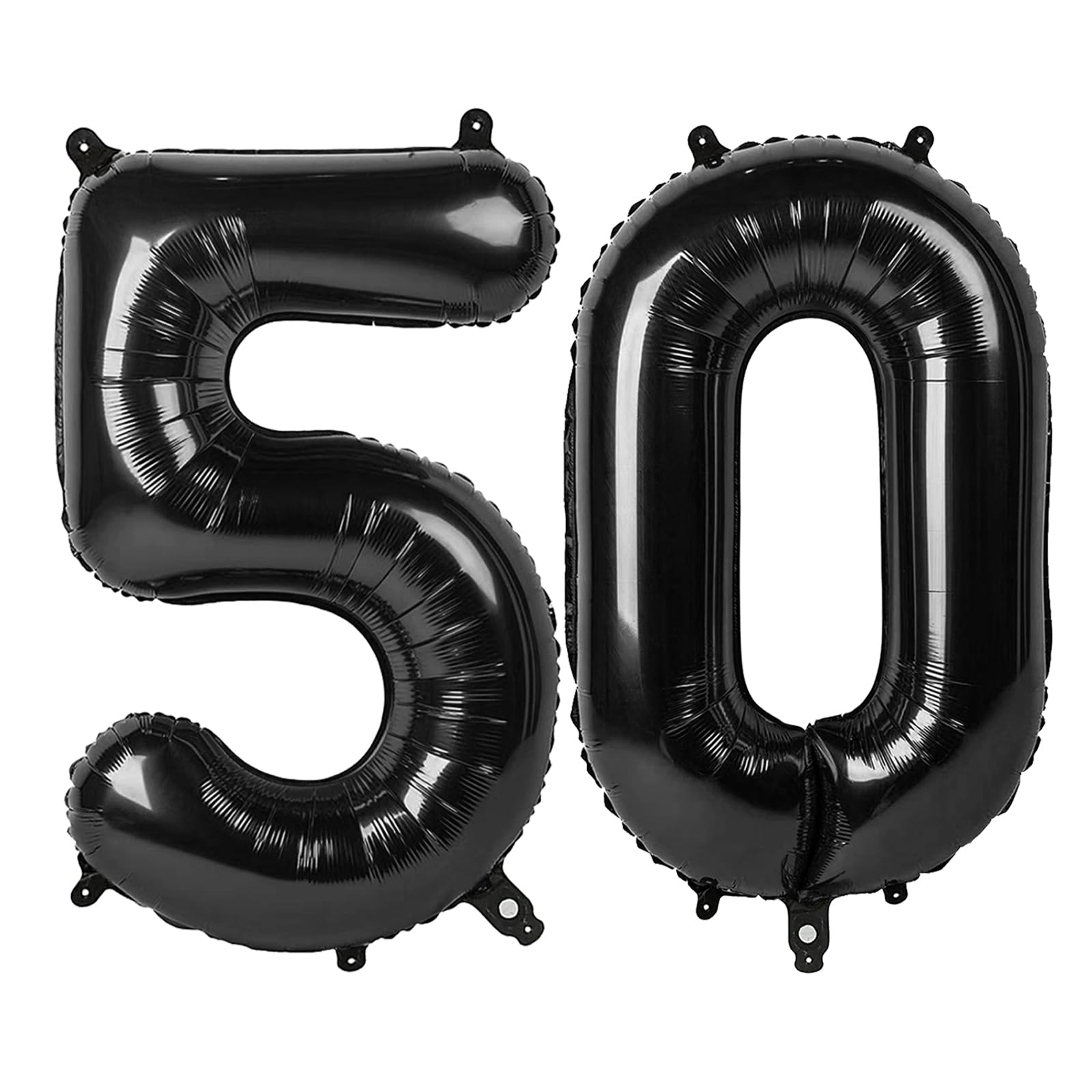 Enyeopd 50 Inch Black Number Balloons – Big 40in Numeric Balloons for 50th Birthday, Weddings & Celebrations