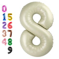 Enyeopd 8th Balloon 40 Inch Cream – Number Balloons for Birthdays, Weddings & Milestones